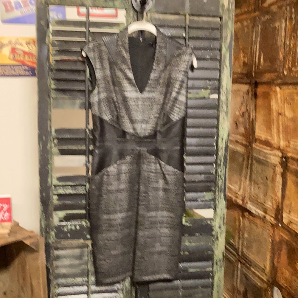 Ellen Tracy Faux Leather Dress